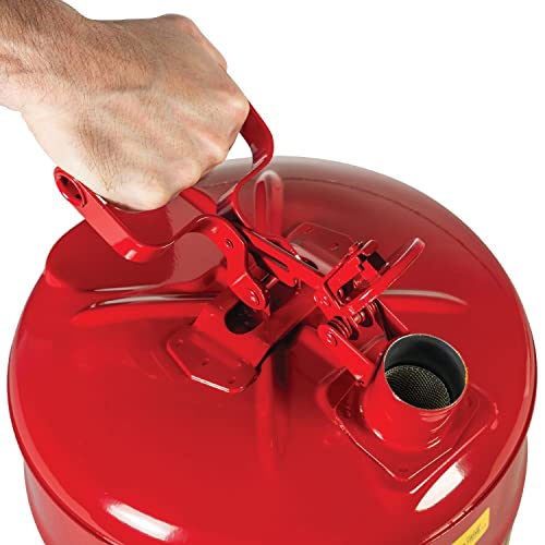 Justrite 1 Gallon Type I Green Safety Can for Oil with Flame Arrester and Self-Closing Lid, Made in the USA, Galvanized Steel Flammable Storage Can, 7110400 - Image 3