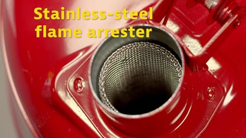 Justrite 1 Gallon Type I Yellow Safety Can for Diesel with Flame Arrester, Self-Closing Lid, and Funnel, Made in The USA, Galvanized Steel Flammable Storage Can, 7110210 - Image 8