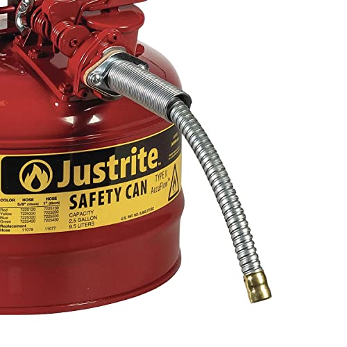 Justrite 11078 5/8" Diameter x 9" Long Flex Hoses for Type II Safety Can - Image 2