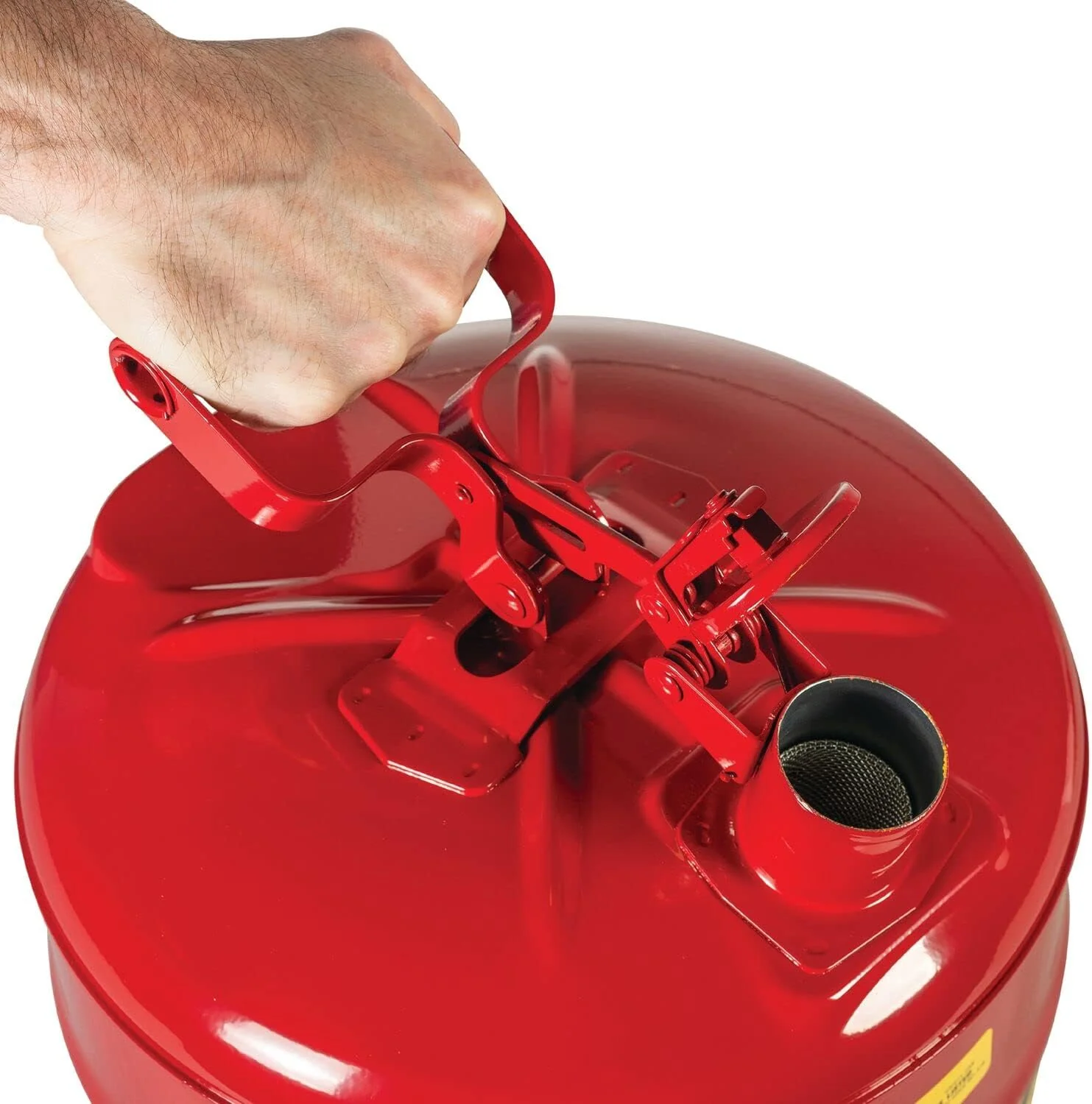Justrite 5 Gallon Type I Blue Safety Can for Kerosene with Flame Arrester and Self-Closing Lid, Made in the USA, Galvanized Steel Flammable Storage Can, 7150300 - Image 3
