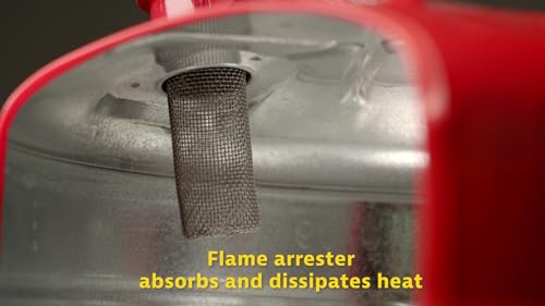 Justrite 5 Gallon Type II Yellow Safety Can for Diesel with Flame Arrester, Self-Closing Lid, and 1" Flexible Metal Spout, Made in the USA, Galvanized Steel Flammable Storage Can, 7250230 - Image 8