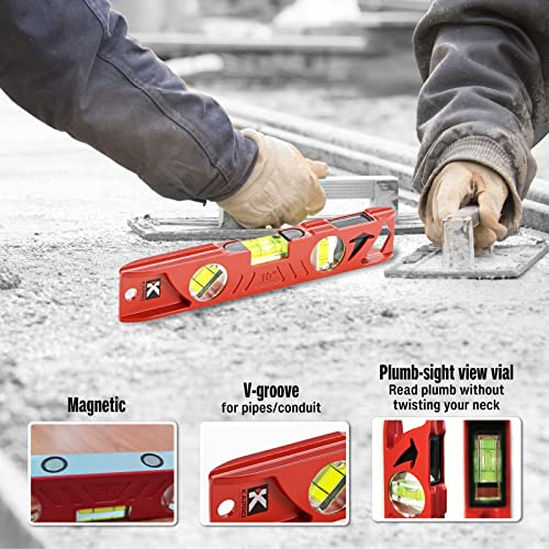 Kapro - 923 Professional Cast Aluminum Torpedo Level - Features Dual-View Plumb Site - Magnetic - VPA Tested - Image 6