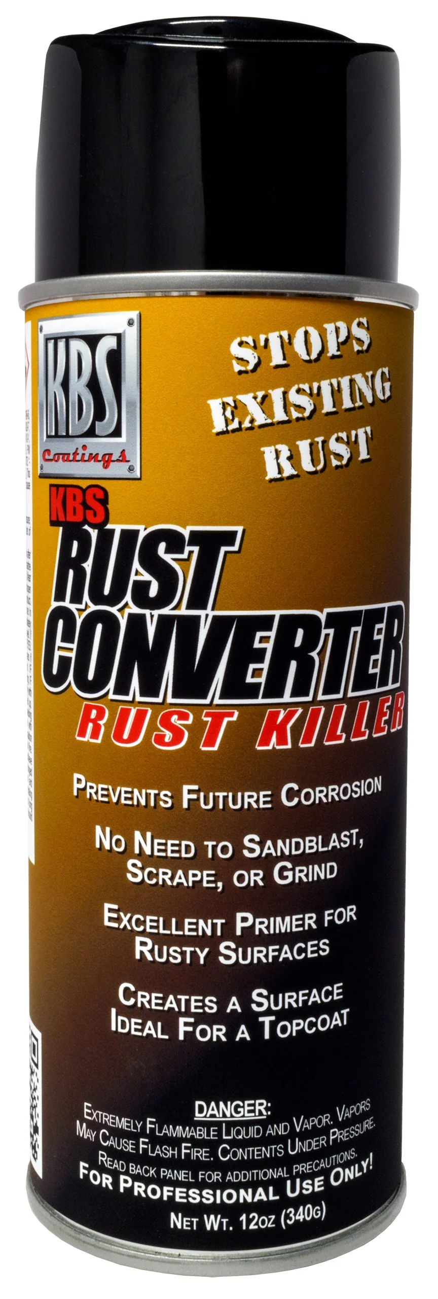 KBS Coatings 150080 Black 12oz KBS Rust Converter