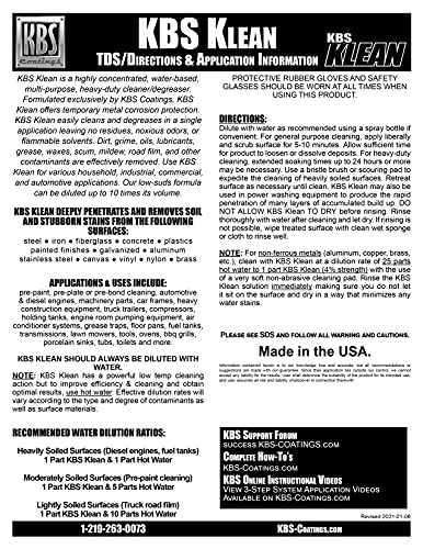 KBS Coatings 2200 KBS Klean - 8 Fl. oz. - Water Based Cleaner and Degreaser, Clear Liquid - Image 3