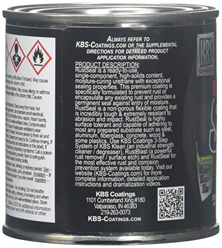 KBS Coatings 4202 Satin Black RustSeal - 8 fl. oz. - Image 2