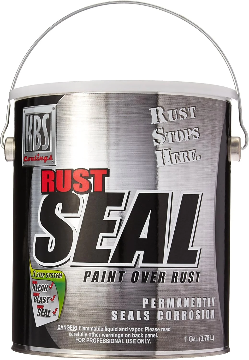 KBS Coatings 4501 Gloss Black RustSeal - 1 Gallon Covers 200 sq ft, Proven Rust Prevention - Image 2
