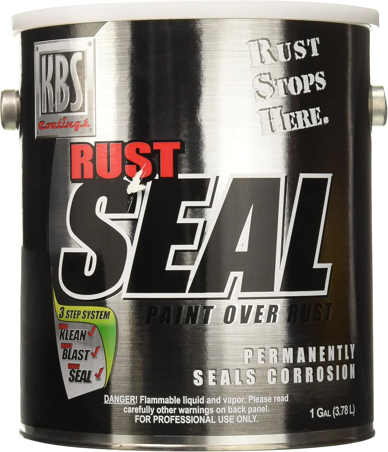 KBS Coatings 4502 Satin Black RustSeal - 1 Gallon - Image 2