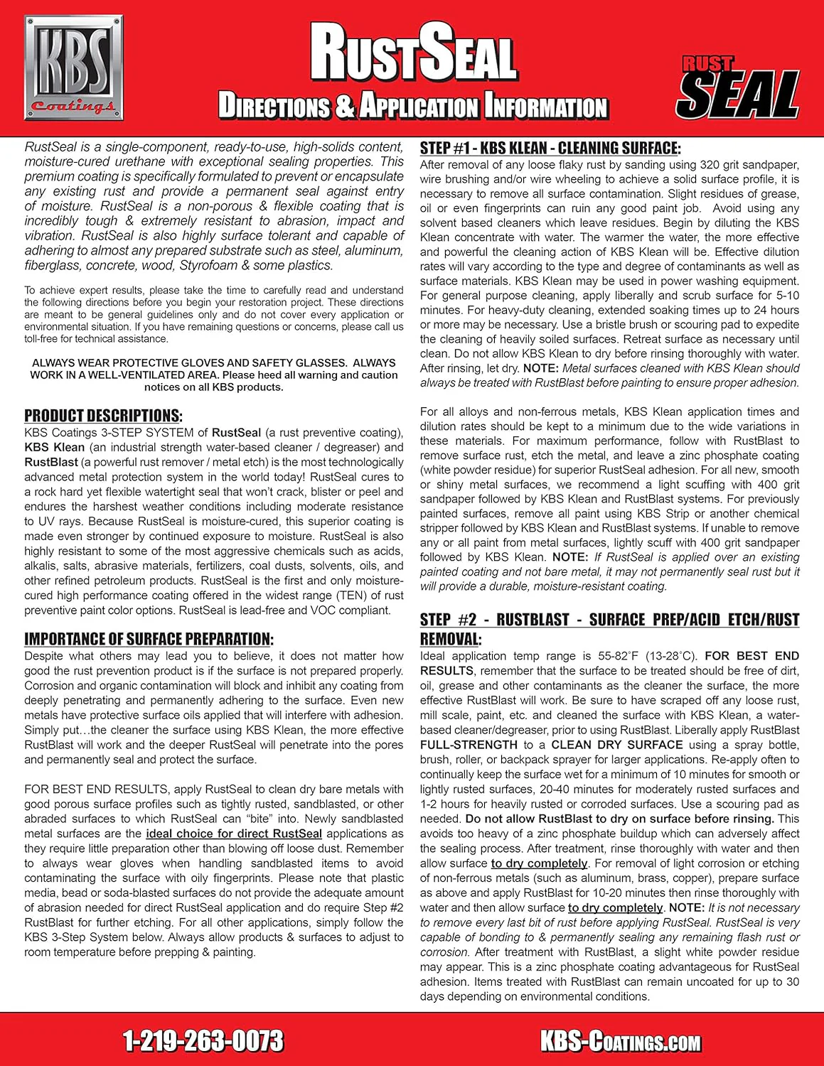 KBS Coatings 50001 Gloss Black System Sampler, KBS Klean, Rust Blast and Rust Seal (8oz.) - Image 3