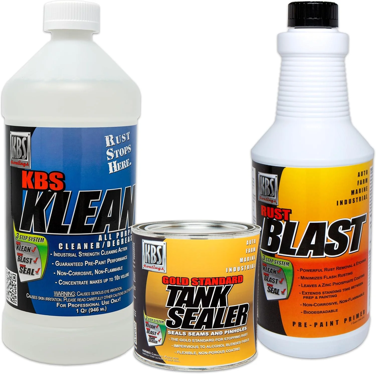 KBS Coatings 52000 Cycle Tank Sealer Kit, Complete Kit - Seals Up To 5 Gallon Tank, Lightly Pigmented Silver - Image 2