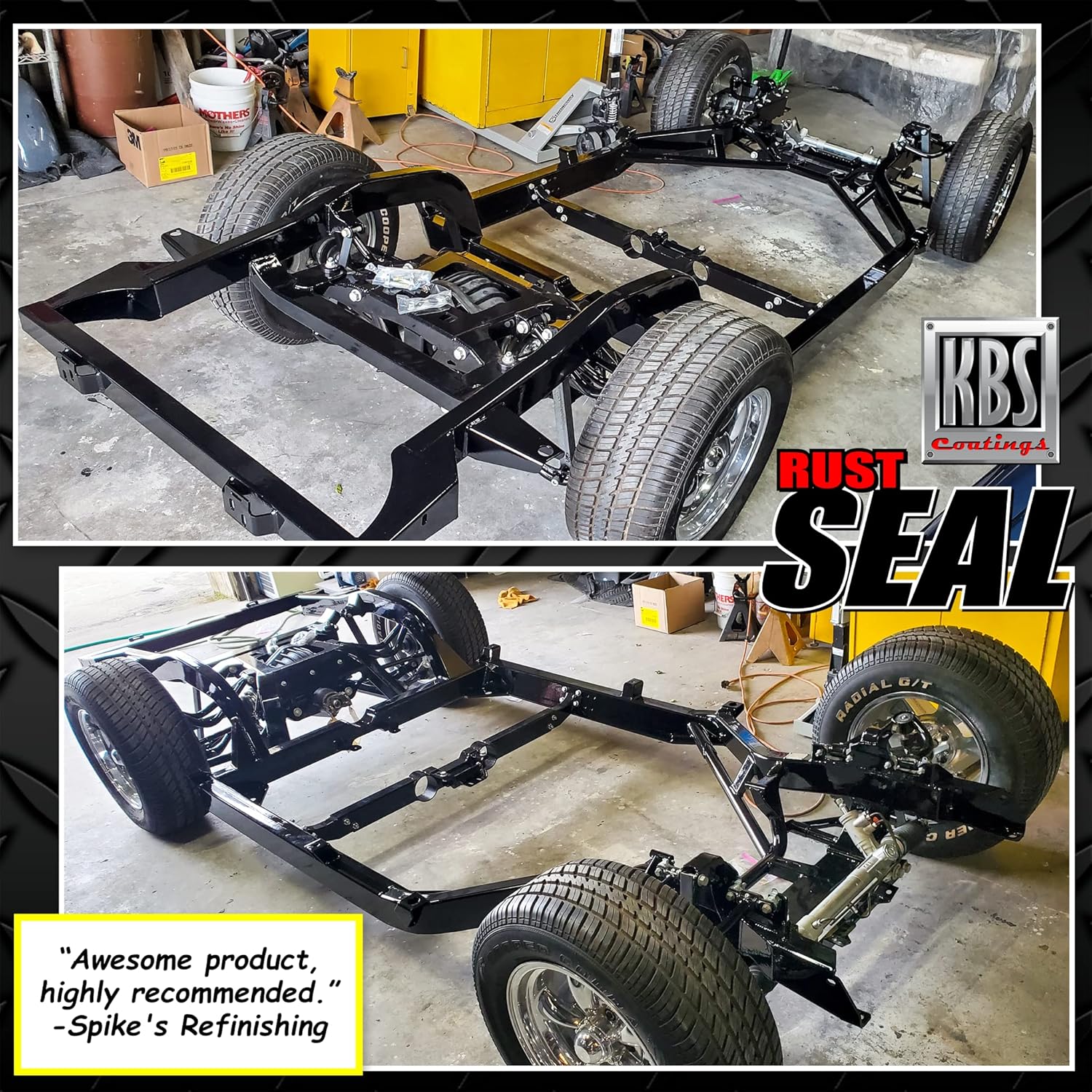 KBS Coatings 57001 Gloss Black Frame Coater Kit, Prep and Coats an Entire Car or Truck Frame - Image 8