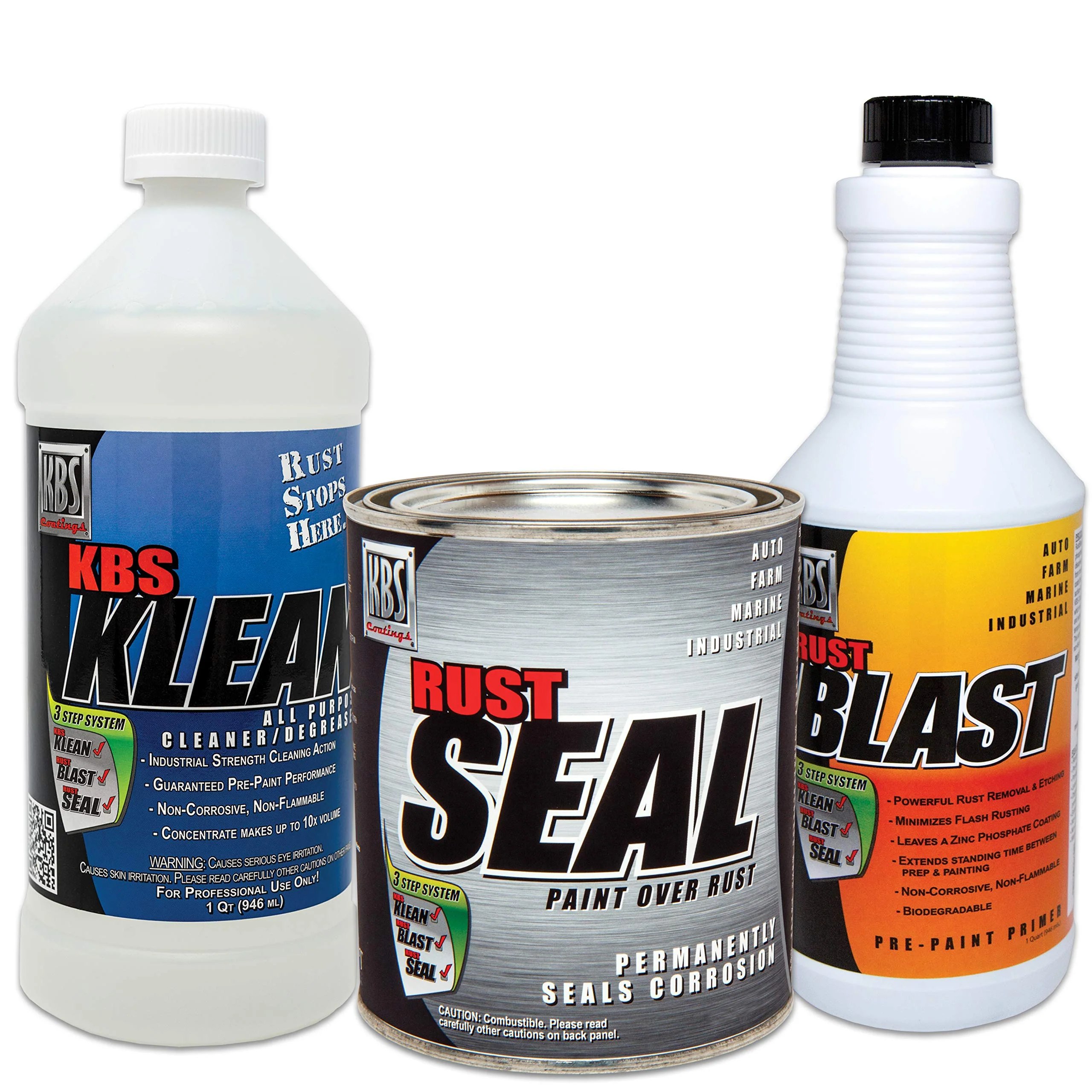 KBS Coatings 57009 Cat Yellow Quart Size Rust Prevention Frame Coater Kit, Preps and Coats an Entire Car or Truck Frame