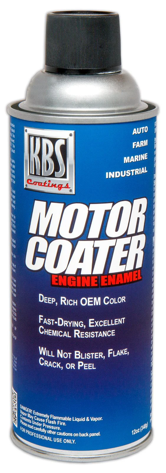 KBS Coatings 60102 Gloss Black Motor Coater Engine Paint - 12 fl. oz.