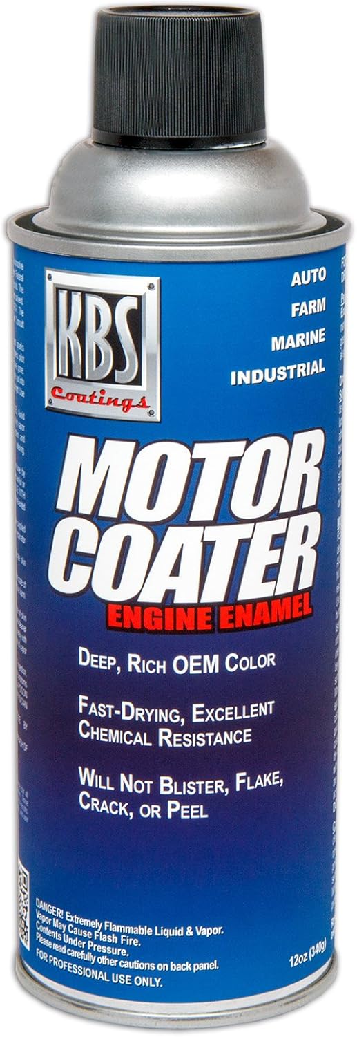KBS Coatings 60102 Gloss Black Motor Coater Engine Paint - 12 fl. oz. - Image 2
