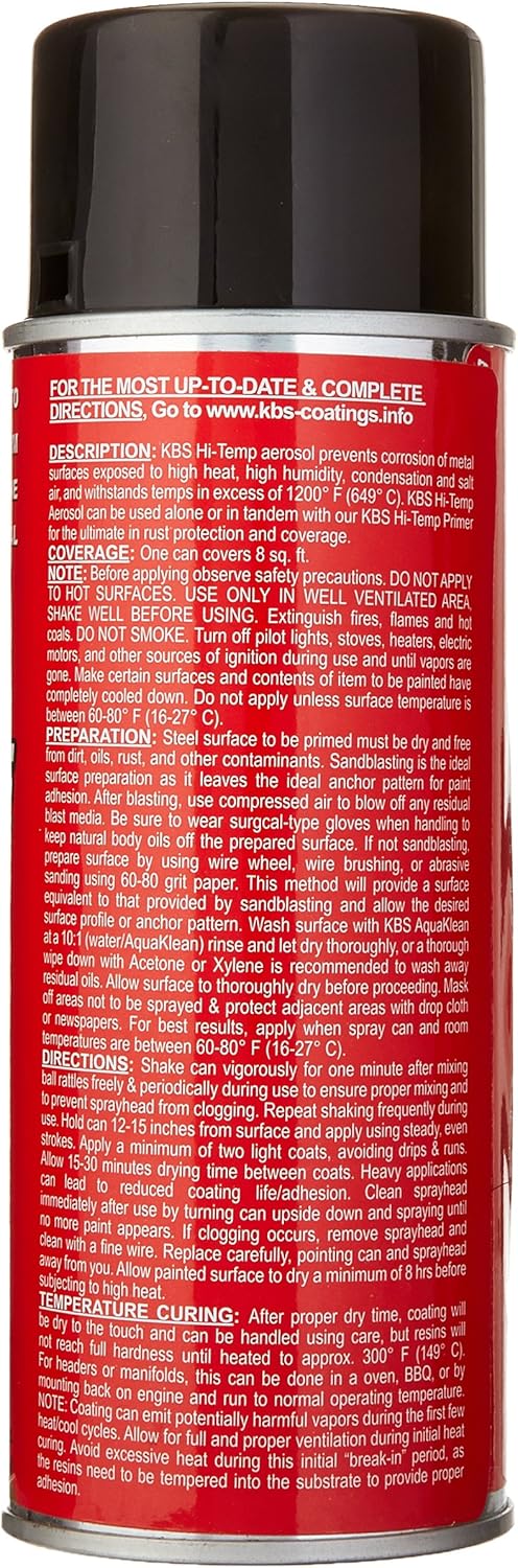 KBS Coatings 65110 Flame Blue Xtreme Temperature Coating - 12 fl. oz. - Image 3