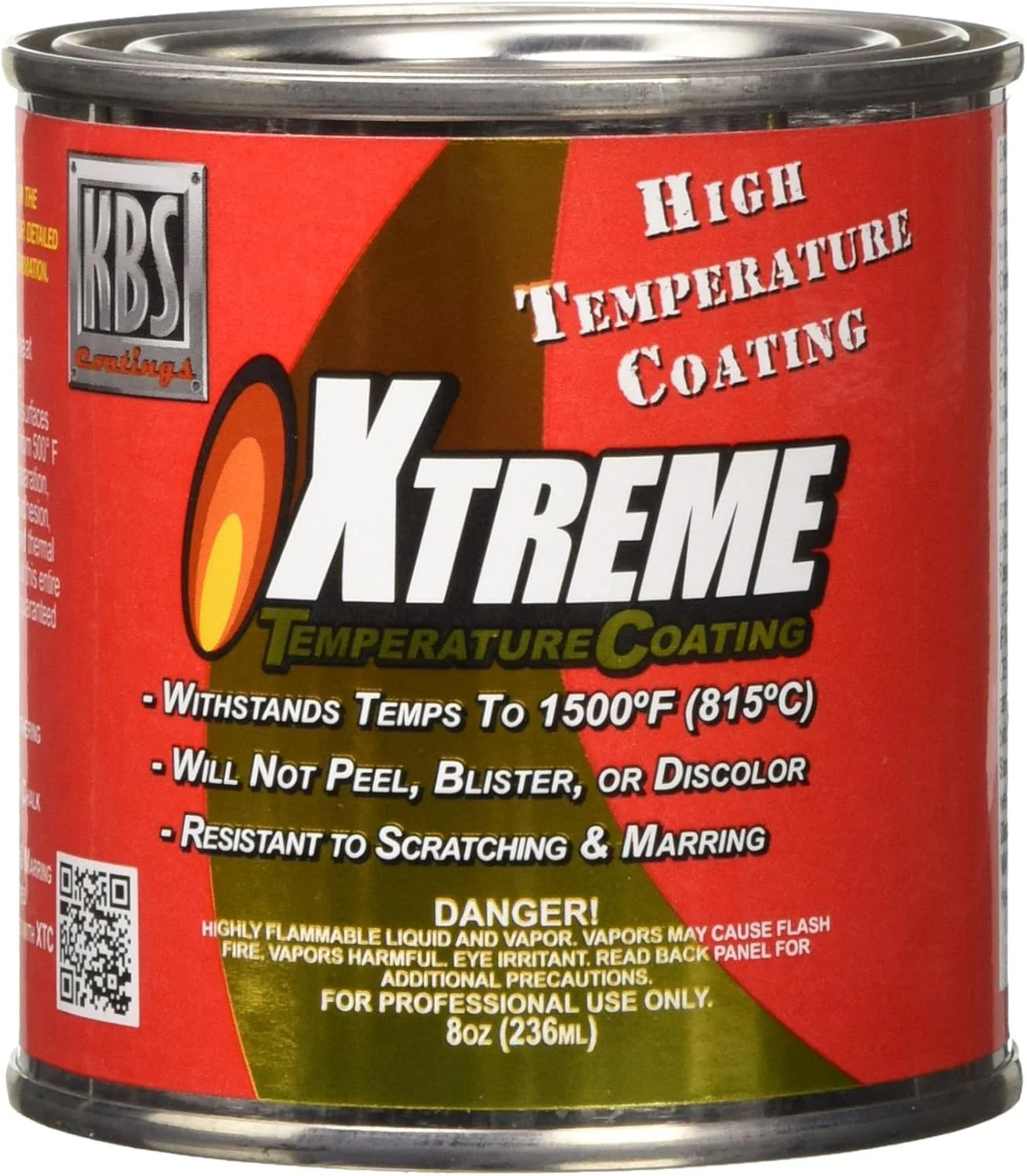 KBS Coatings 65205 Cast Iron Grey Xtreme Temperature Coating - 8 fl. oz. - Image 2