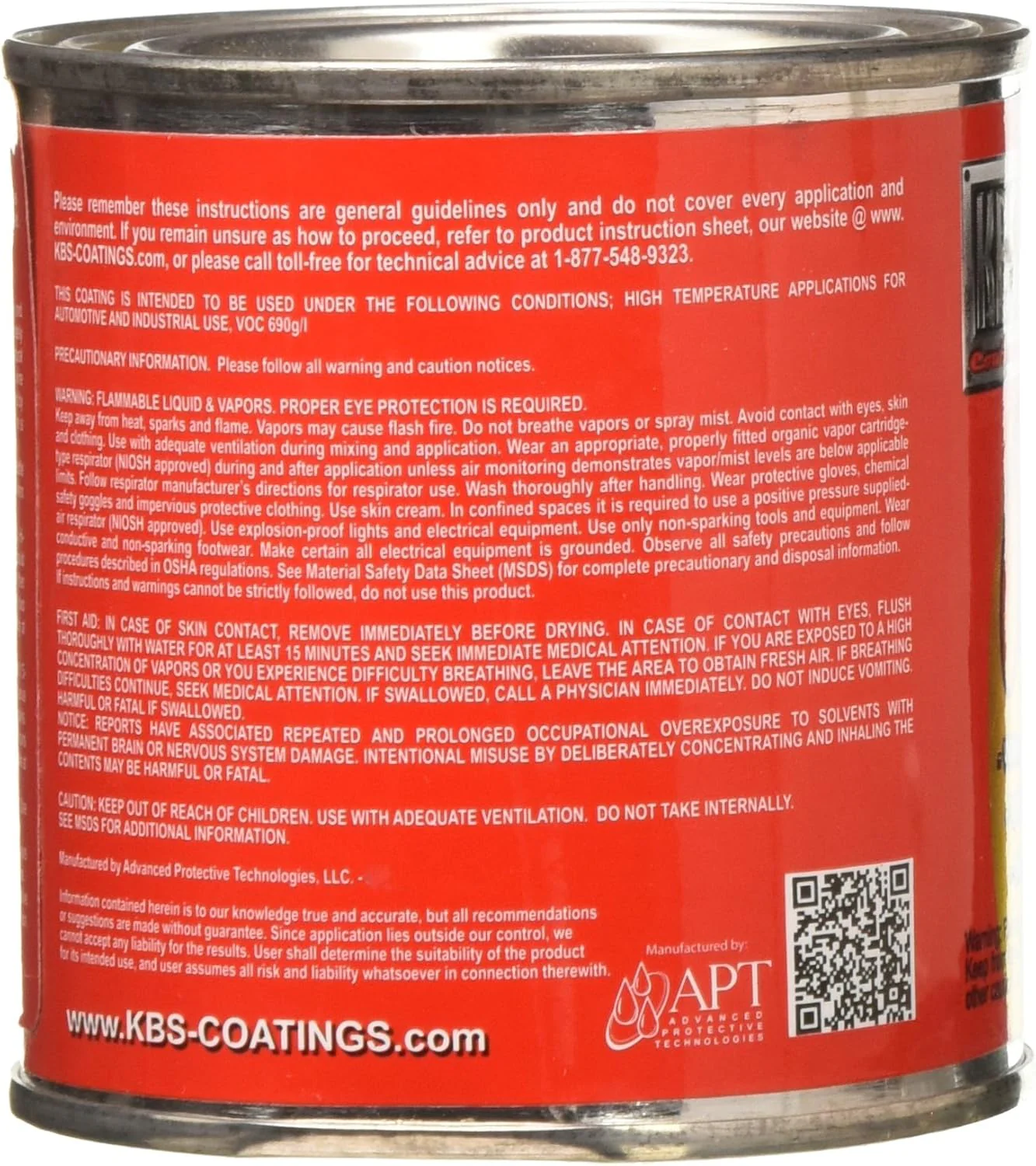 KBS Coatings 65210 Flame Blue Xtreme Temperature Coating - 8 fl. oz. - Image 3