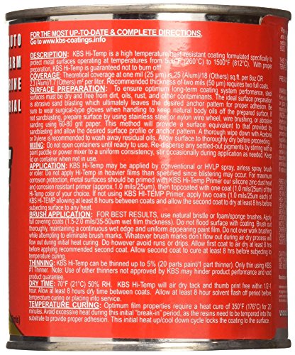 KBS Coatings 65310 Flame Blue Xtreme Temperature Coating - 1 Pint, 16 Fl Oz (Pack of 1) - Image 2