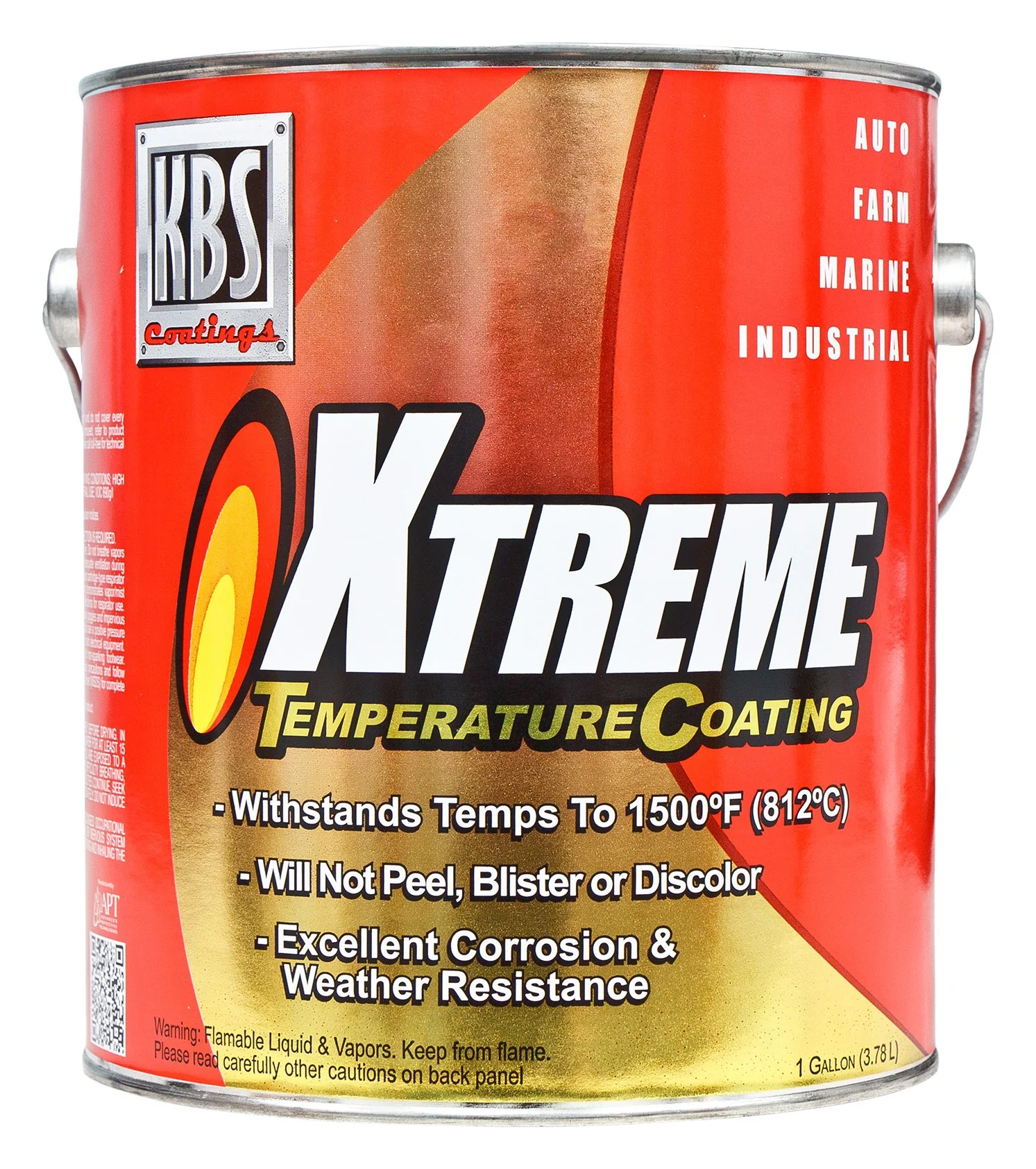 KBS Coatings 65506 Rocket Red Xtreme Temperature Coating - 1 Gallon