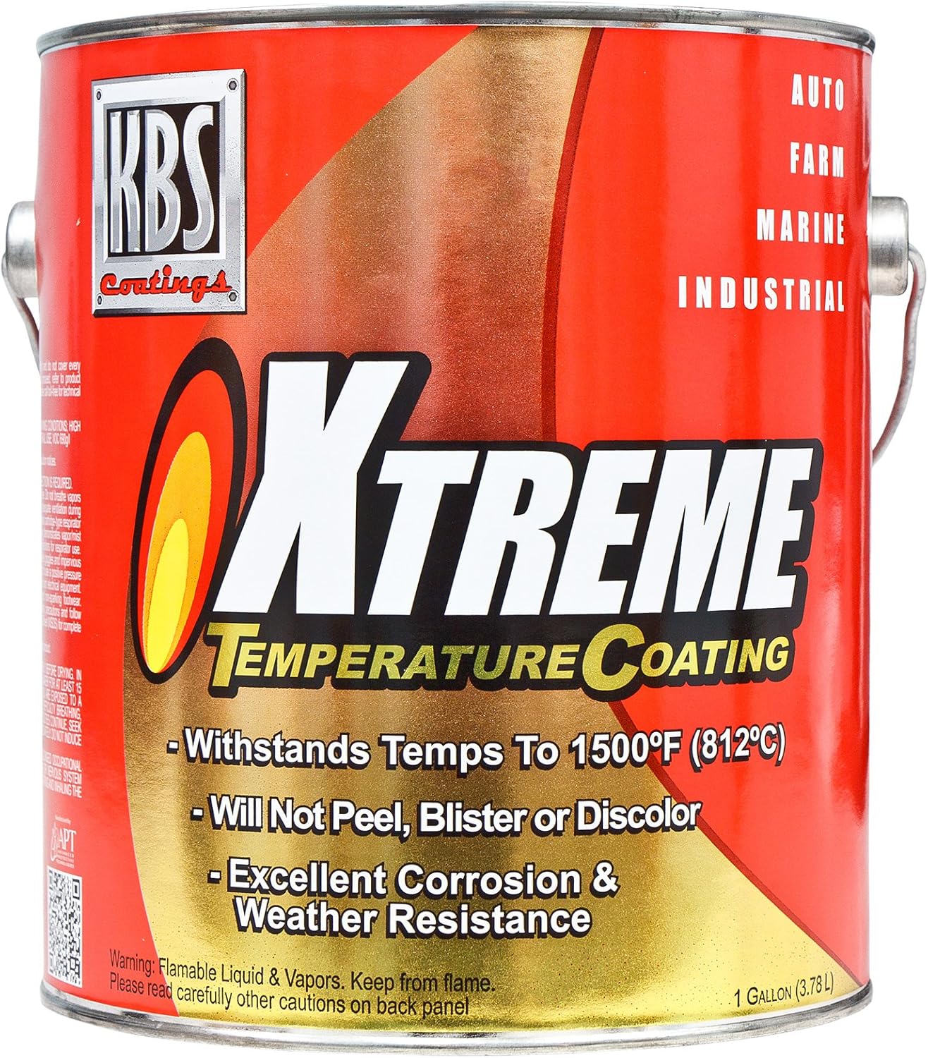 KBS Coatings 65523 Stainless Steel Xtreme Temperature Coating - 1 Gallon - Image 2