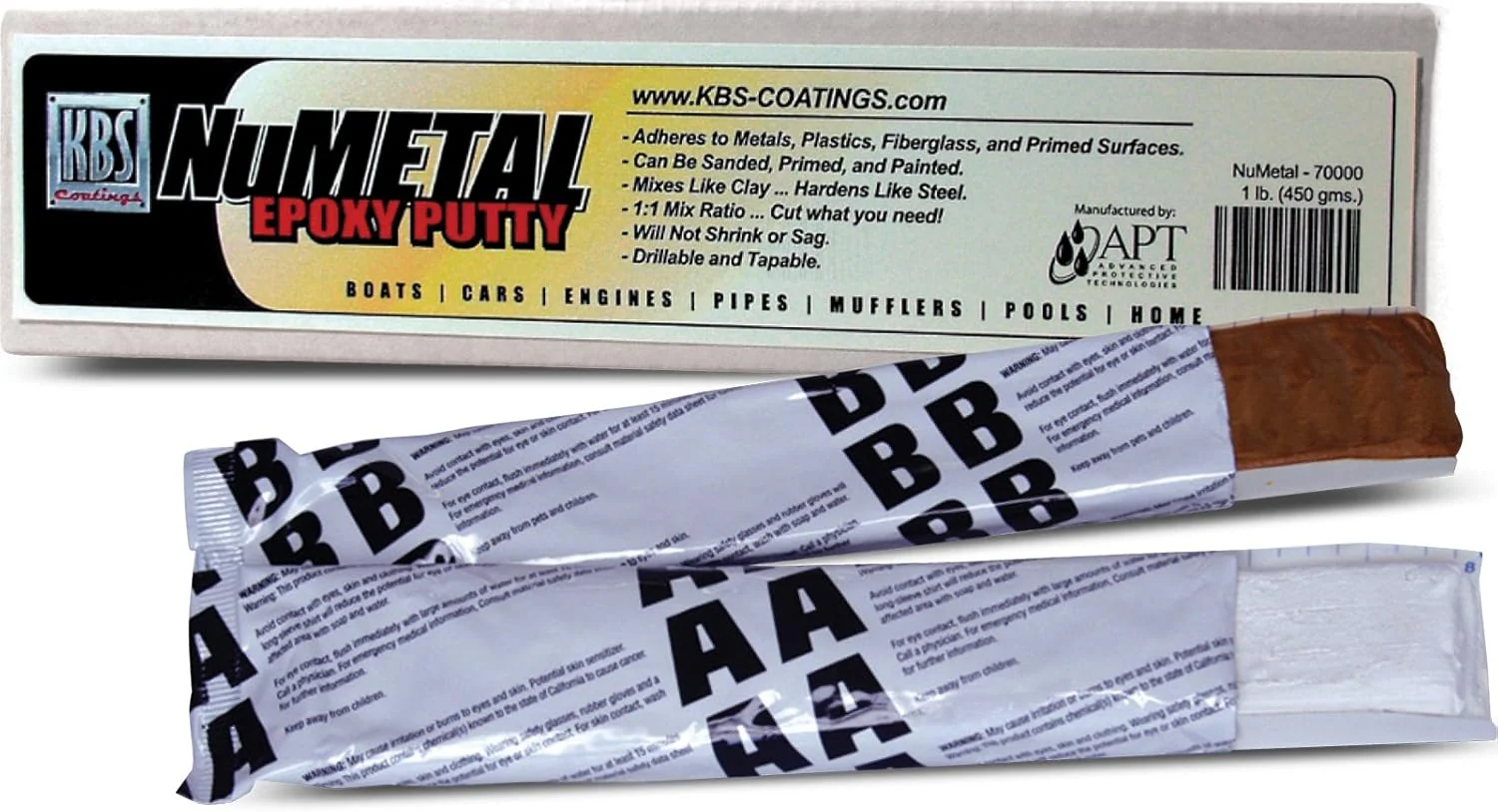 KBS Coatings 70003 Black NuMetal Epoxy Putty - Image 2