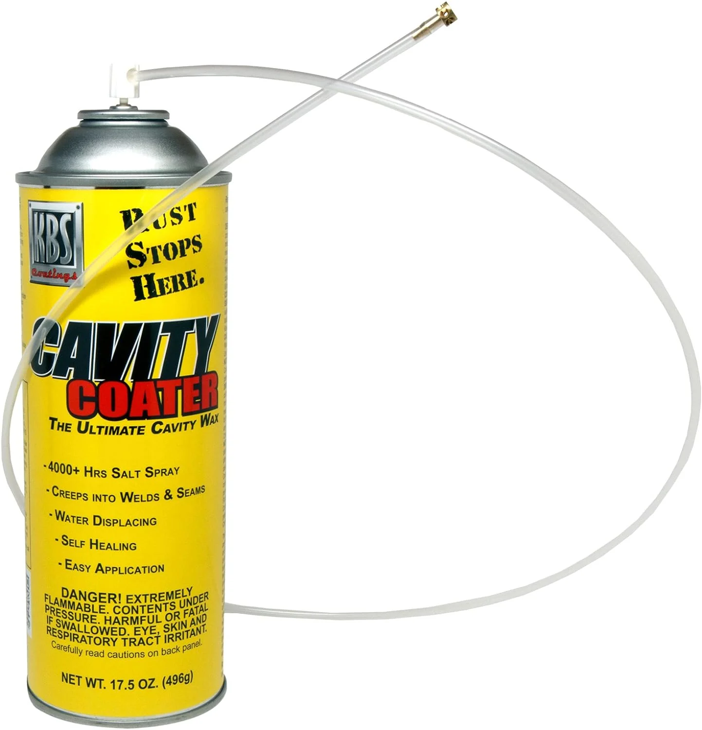 KBS Coatings 75101 Cavity Coater and Wand, 16 fl oz., Yellow - Image 2