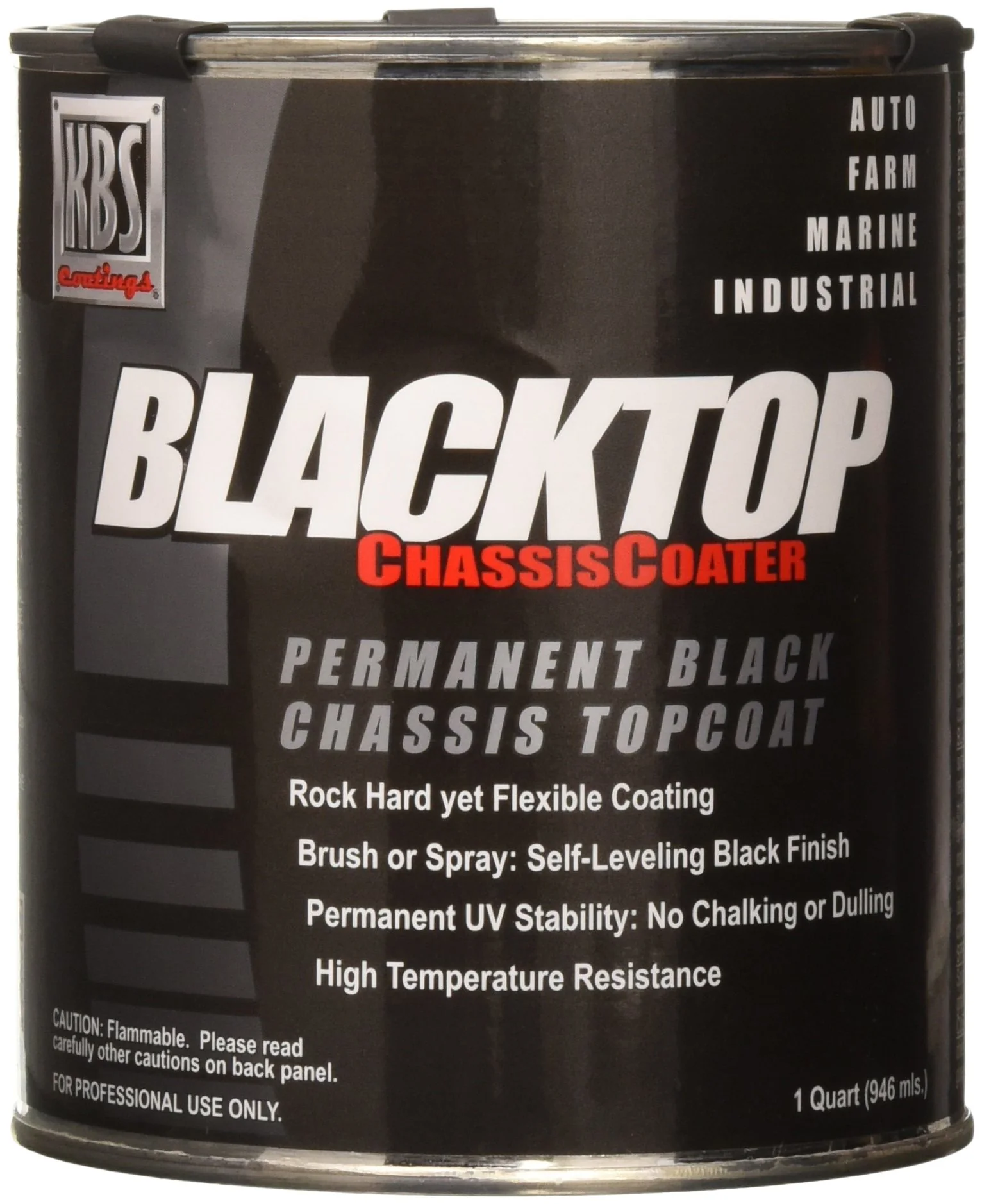 KBS Coatings | ‎8401 | KBS Coatings 8401 Gloss Black BlackTop Chassis Paint - 1 Quart