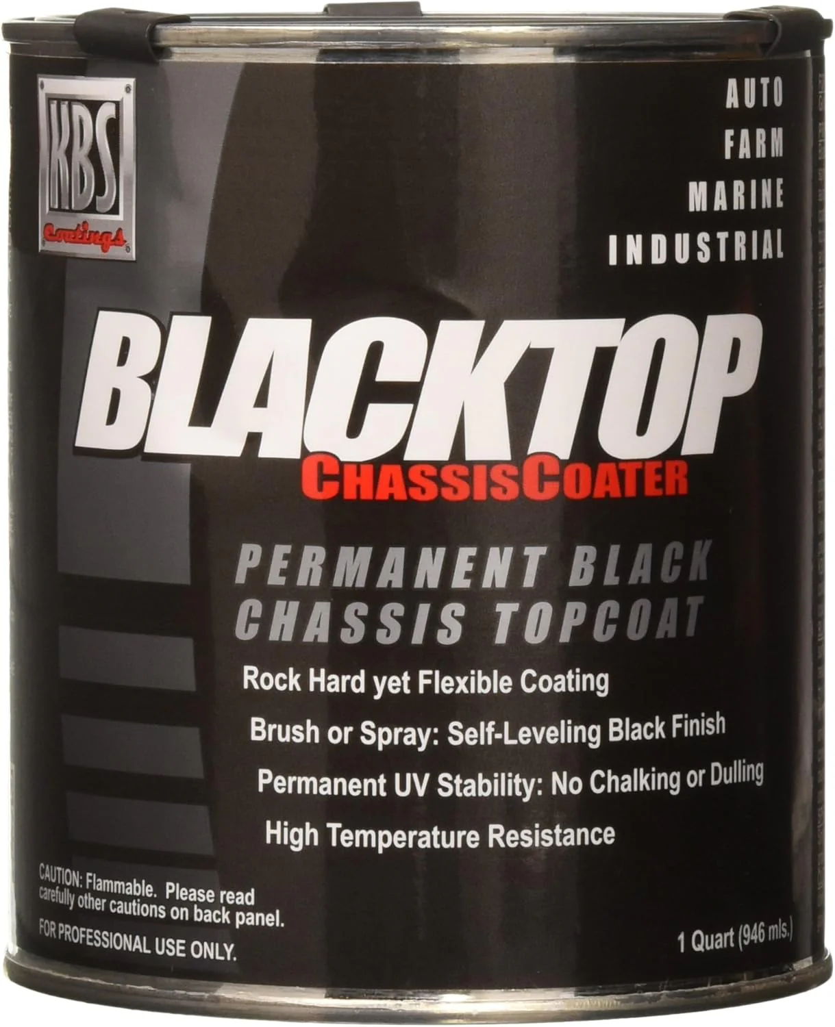 KBS Coatings | ‎8401 | KBS Coatings 8401 Gloss Black BlackTop Chassis Paint - 1 Quart - Image 2