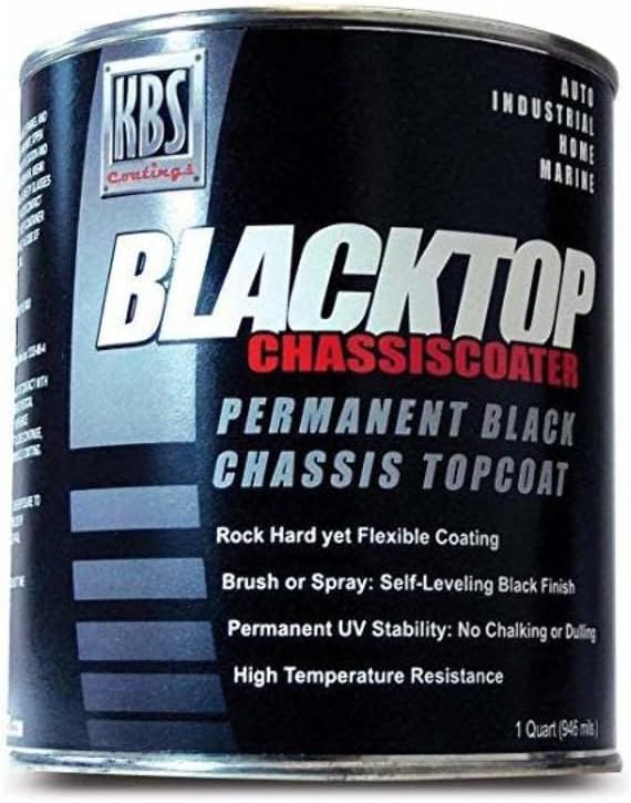 KBS Coatings 8412 Flat Black BlackTop Chassis Paint - 1 Quart - Image 2