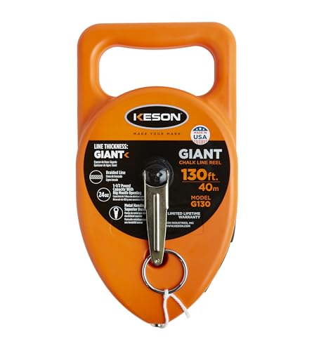 Keson G130 Giant Chalk Line Reel, 24-Ounce Chalk Capacity, 130-Foot - Image 2