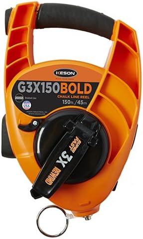 Keson G3X150BOLD Bold Chalk Line Reel with 3X1 Rewind, 12-Ounce Chalk Capacity, 150-Foot - Image 4