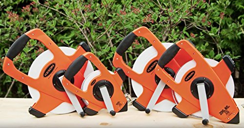 Keson NRS18200 Nylon-Reinforced Steel Blade Tape Measure, Speed Rewind (Graduations: ft., in. 1/8), 200-Foot , Orange - Image 3