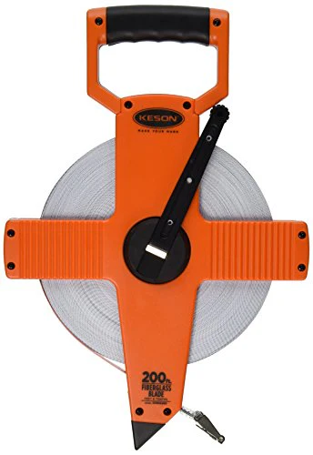 Keson OTR10200 Open Reel Fiberglass Tape Measure Reel (Graduations: 1/10, 1/100), 200-Foot