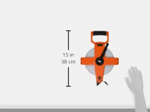 Keson OTR10200 Open Reel Fiberglass Tape Measure Reel (Graduations: 1/10, 1/100), 200-Foot - Image 3