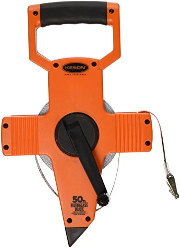 Keson OTR1050 Open Reel Fiberglass Tape Measure Reel (Graduations: 1/10, 1/100), 50-Foot