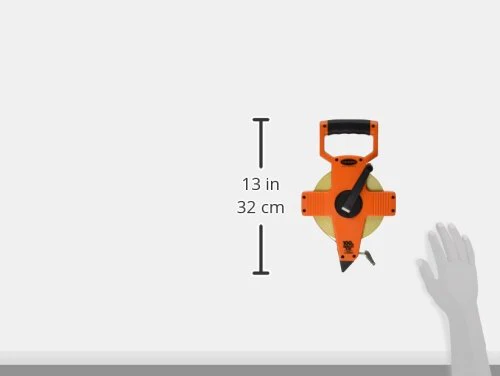 Keson OTR10M100 Open Reel Fiberglass Tape Measure Reel with Double Hook (Graduations: 1/10, 1/100 & m, cm, 2mm), 30M/100-Foot - Image 4