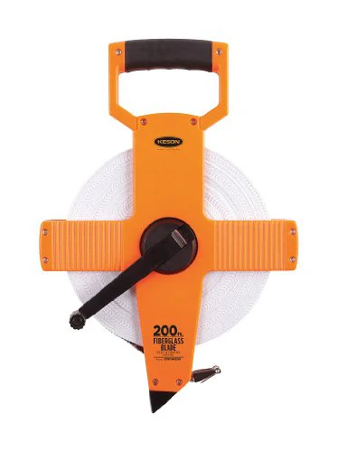 Keson OTR10M200 Open Reel Fiberglass Tape Measure Reel with Double Hook (Graduations: 1/10, 1/100 & m, cm, 2mm), 60M/200-Foot - Image 3
