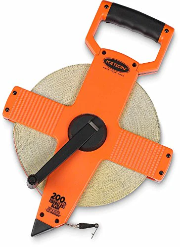 Keson OTR1810100 Open Reel Fiberglass Tape Measure Reel with Double Hook (Graduation: ft., in, 1/8 & ft., 1/10, 1/100), 100-Foot - Image 2