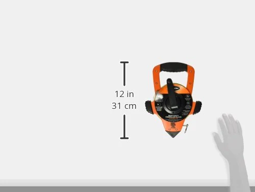 Keson OTRS1810100E Fiberglass Measuring Tape with Ring End, Speed Rewind (Graduation: ft., in, 1/8 & ft., 1/10, 1/100), 100-Foot - Image 3