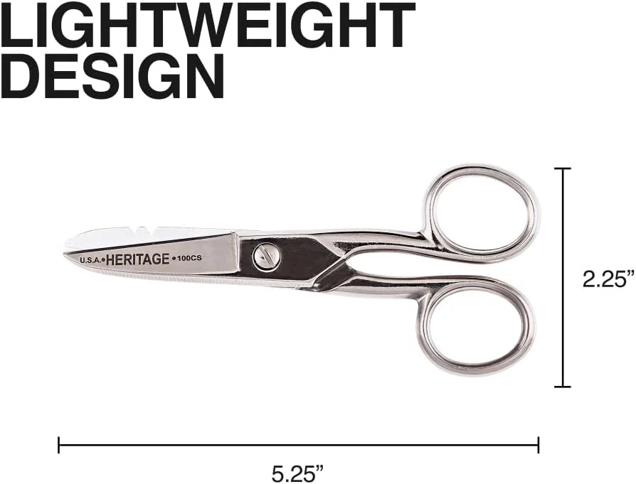 Klein Tools 100CS Serrated Electrician Scissors with Stripping - Image 6