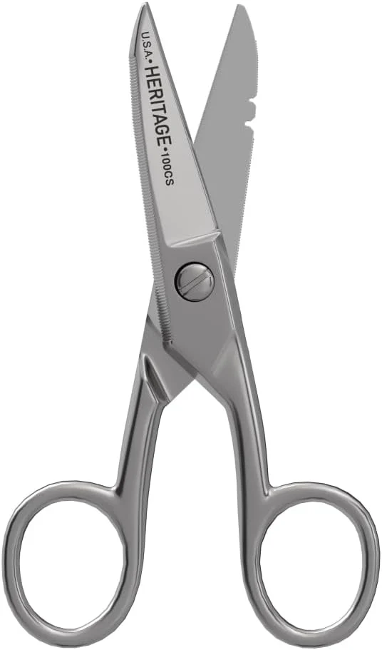 Klein Tools 100CS Serrated Electrician Scissors with Stripping - Image 7
