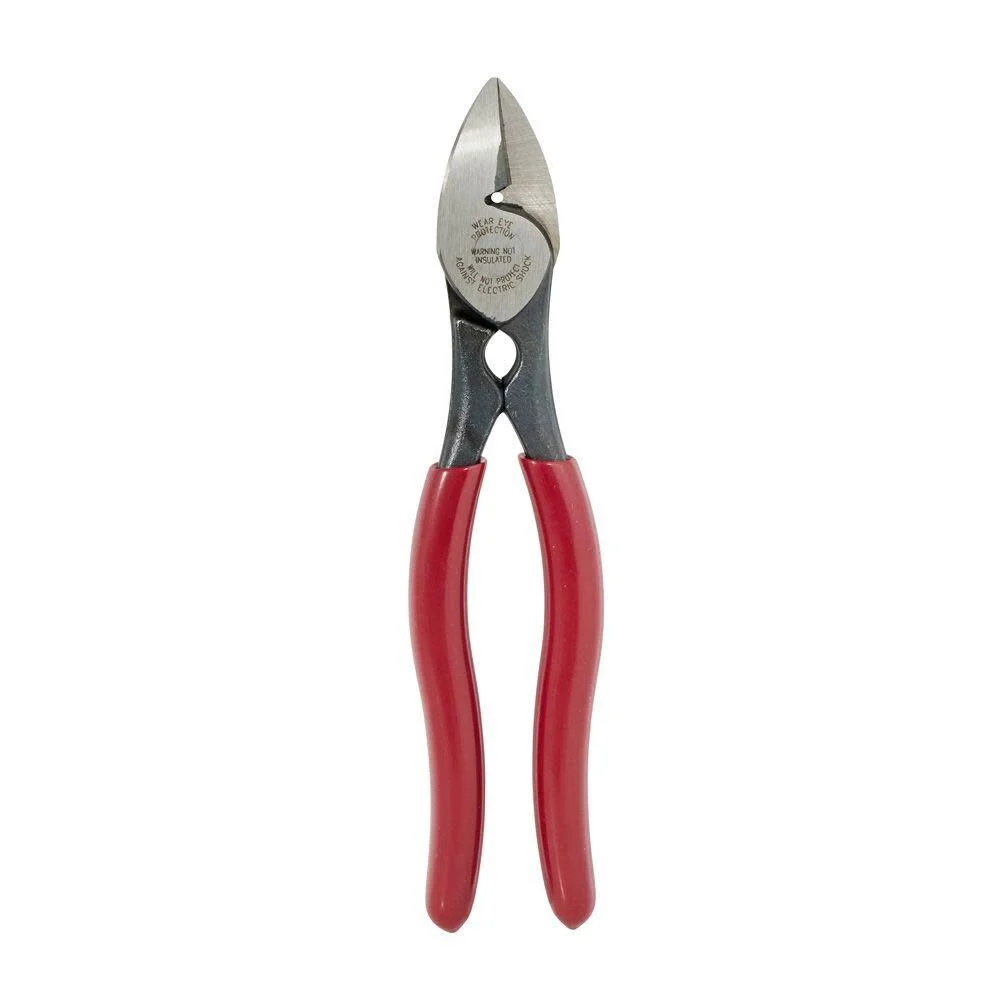 Klein Tools 1104 BX Cable Cutter and All-Purpose Shears, Made in USA, BX Cable, Sheet Metal, Steel Strapping, Bundling Wire, with Stripping Notch - Image 6