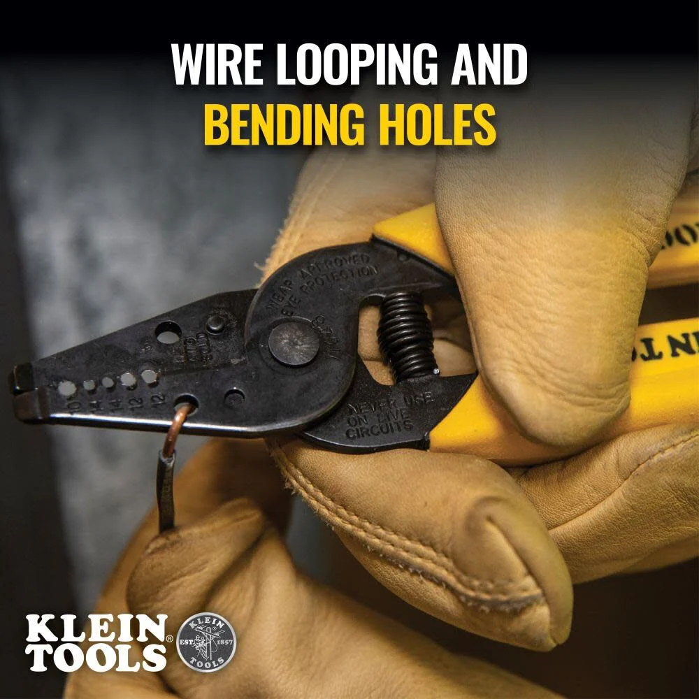 Klein Tools 11048 Dual Wire Stripper Cutter for Solid Wire, Made in USA - Image 3