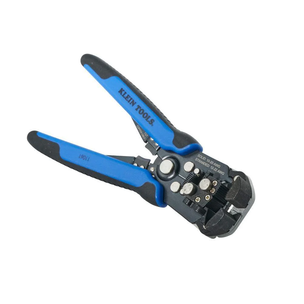 Klein Tools 11061 Self-Adjusting Wire Stripper / Wire Cutter, Heavy Duty, for 10-20 AWG Solid, 12-22 AWG Stranded, and Romex Wire 12/2 and 14/3 - Image 6