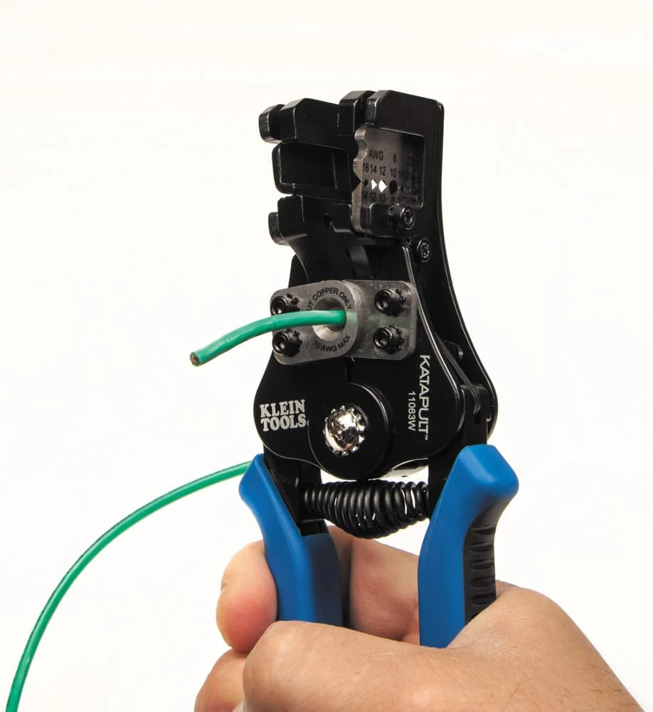 Klein Tools 11063W Katapult Wire Stripper and Cutter for Solid and Stranded Wire - Image 5