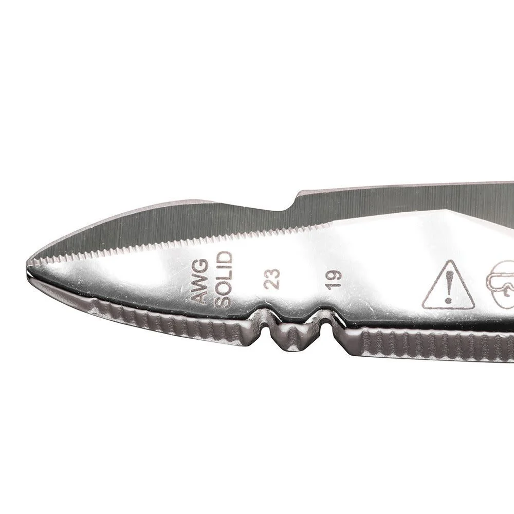Klein Tools 26001 Scissors, Made in USA, All-Purpose Electrician's Scissors with Cable Cutting Notch, Serrated Blades, Deburr Notch, 6.75-Inch - Image 11