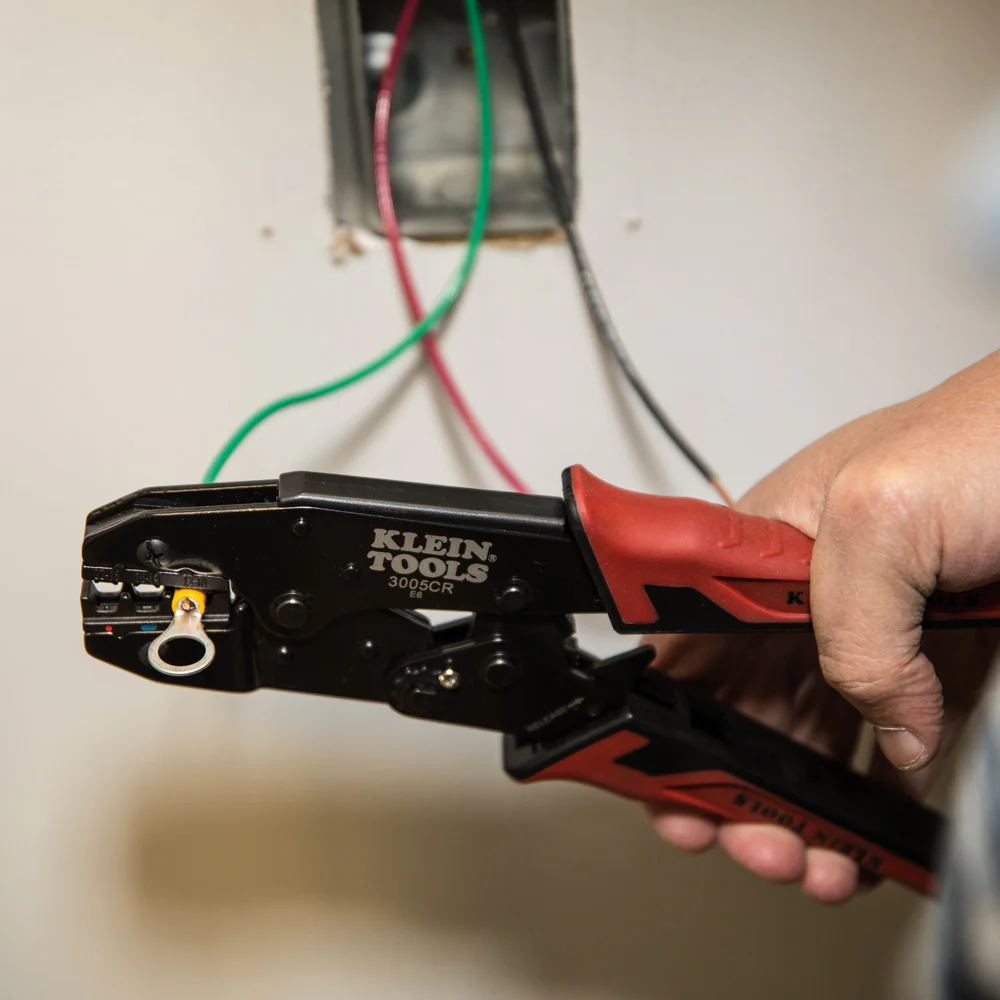 Klein Tools 3005CR Ratcheting Crimper, 10-22 AWG - Insulated Terminals - Image 4