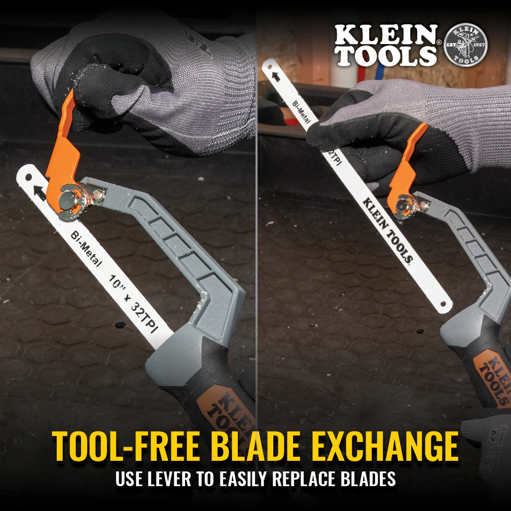Klein Tools 31432FC Compact Finish-Cut Hacksaw - Image 5