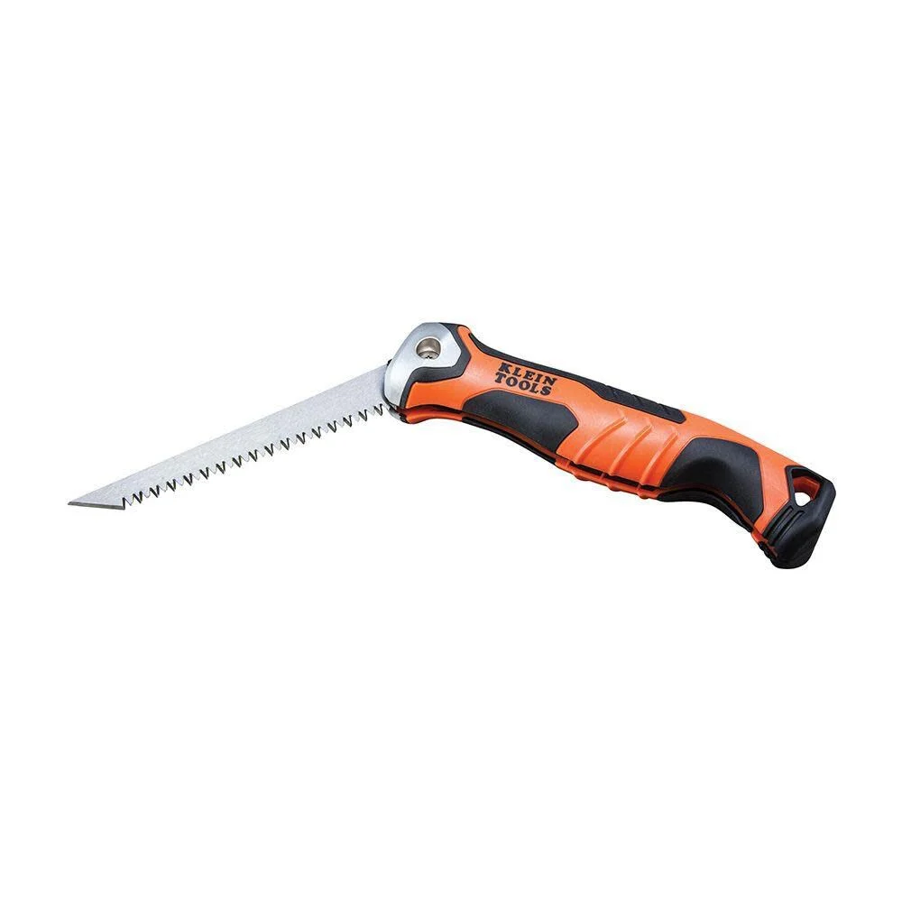 Klein Tools 31737 Folding Jab Saw / Drywall Saw, Hand Saw with Lockback at 180 and 125 Degrees and Tether Hole - Image 4