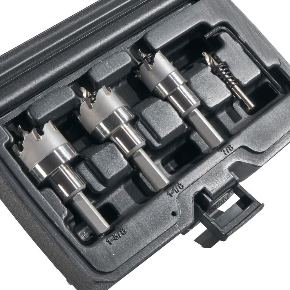 Klein Tools 31872 Heavy Duty Hole Saw Kit, Includes Carbide Hole Cutters and Pilot Bit in Rust-Proof Molded Plastic Case, 4-Piece - Image 10