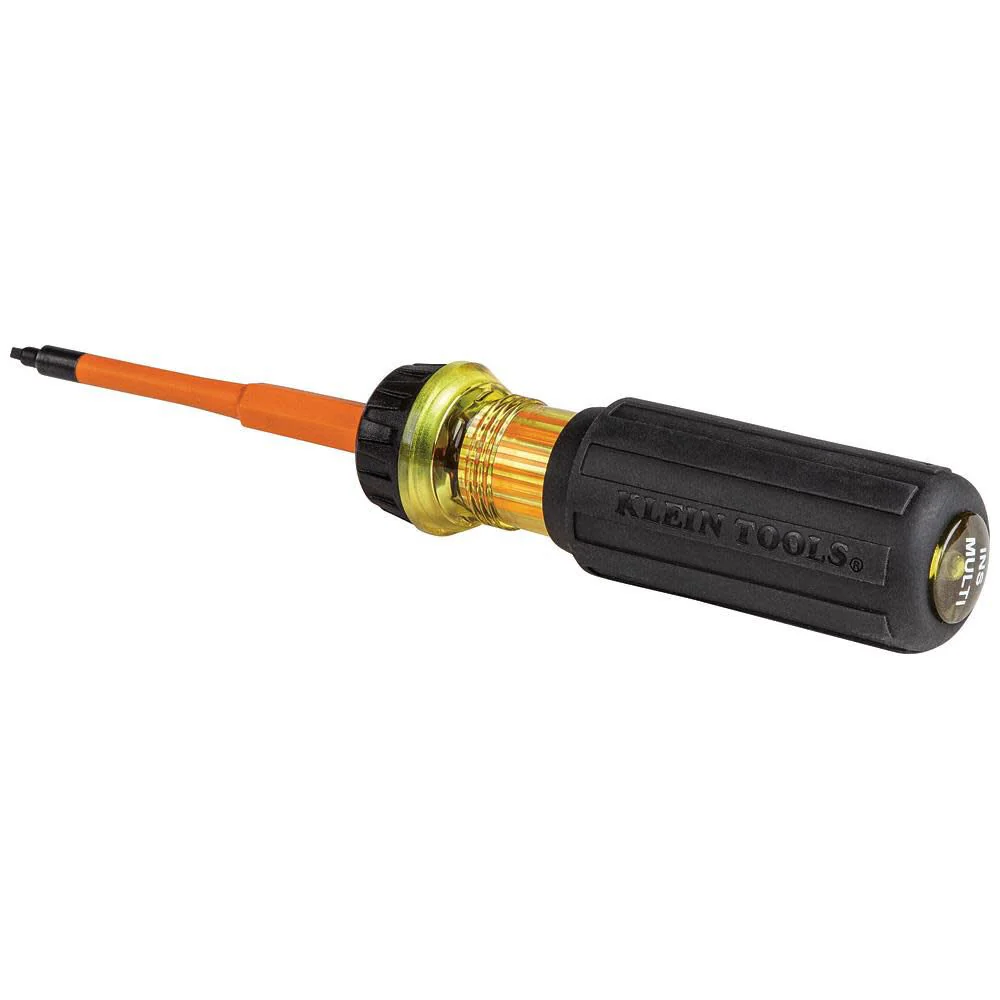 Klein Tools 32287 Insulated Screwdriver, 2-in-1 Screwdriver Set with Flip Blade, #1 and #2 Square Tips, Double-Ended Blades - Image 6